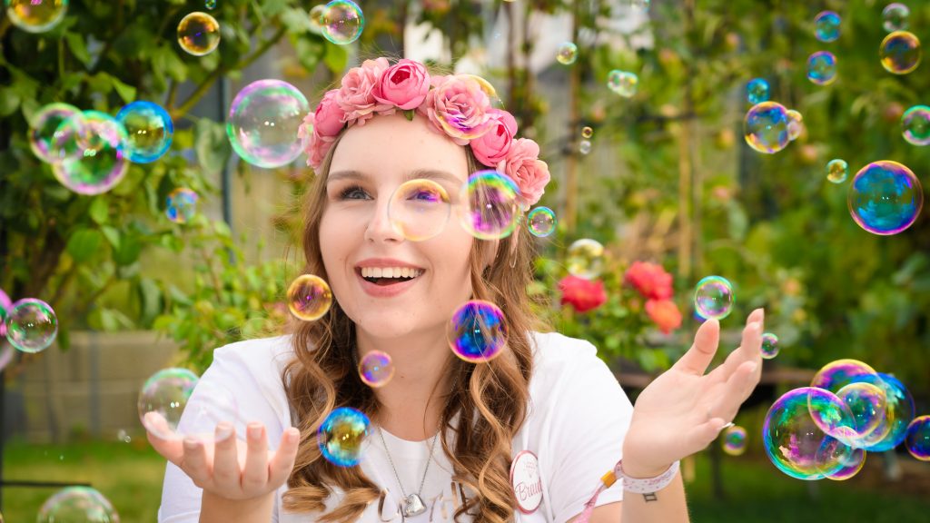 Seifenblasen beim Junggesellenabschied